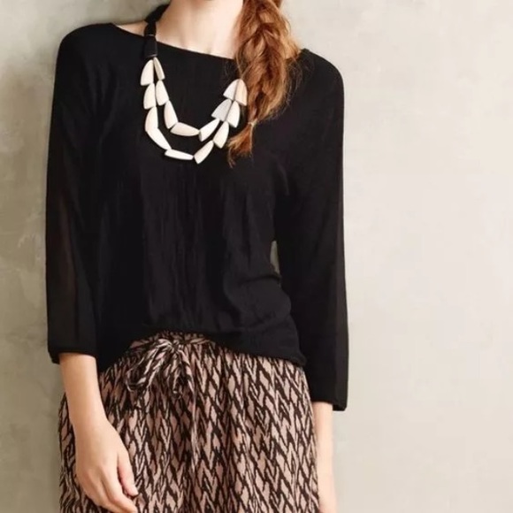 Anthropologie Sweaters - Anthropologie Moth Sabine Black Sweater Medium