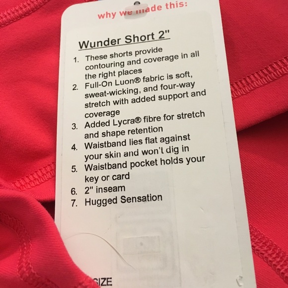 🍋NWT Lululemon🍋 Wunder Short 2" Inseam - Picture 2 of 5