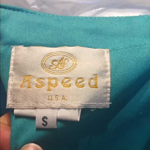 Turqoise two-piece prom dress size small Aspeed - Picture 3 of 4