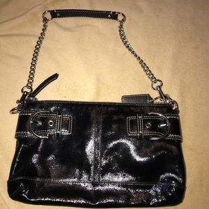 Black Patent Leather Coach small Handbag