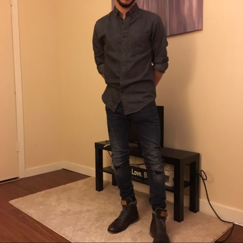Steve Madden Oswald Brown Leather Boots