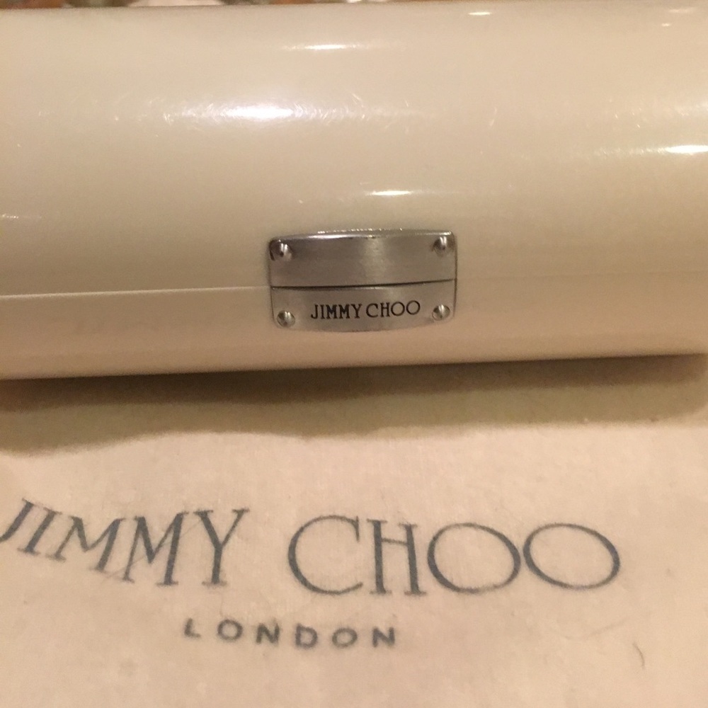 NWOT Jimmy Choo Logo Black W Gold Sunglasses WCase - Picture 8 of 8