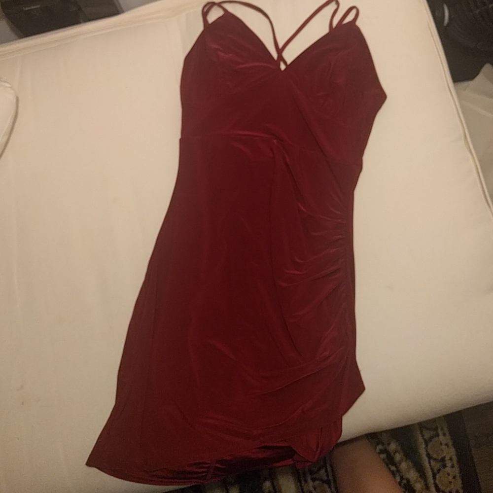 Short red dress