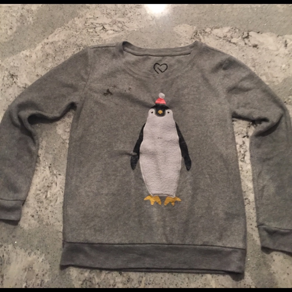 Gray Penguin Sweater (Women XS)