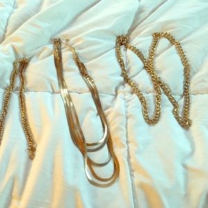 Bundle of gold necklaces