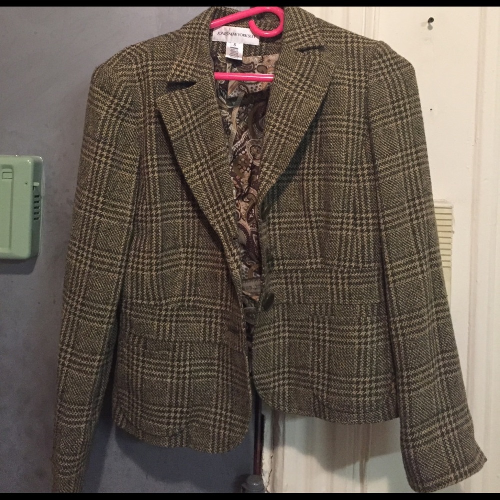 Tweed Blazer Suit Jacket