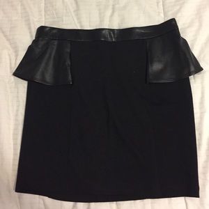 Black skirt with leather wings