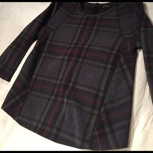 ZARA Plaid Top - Size M