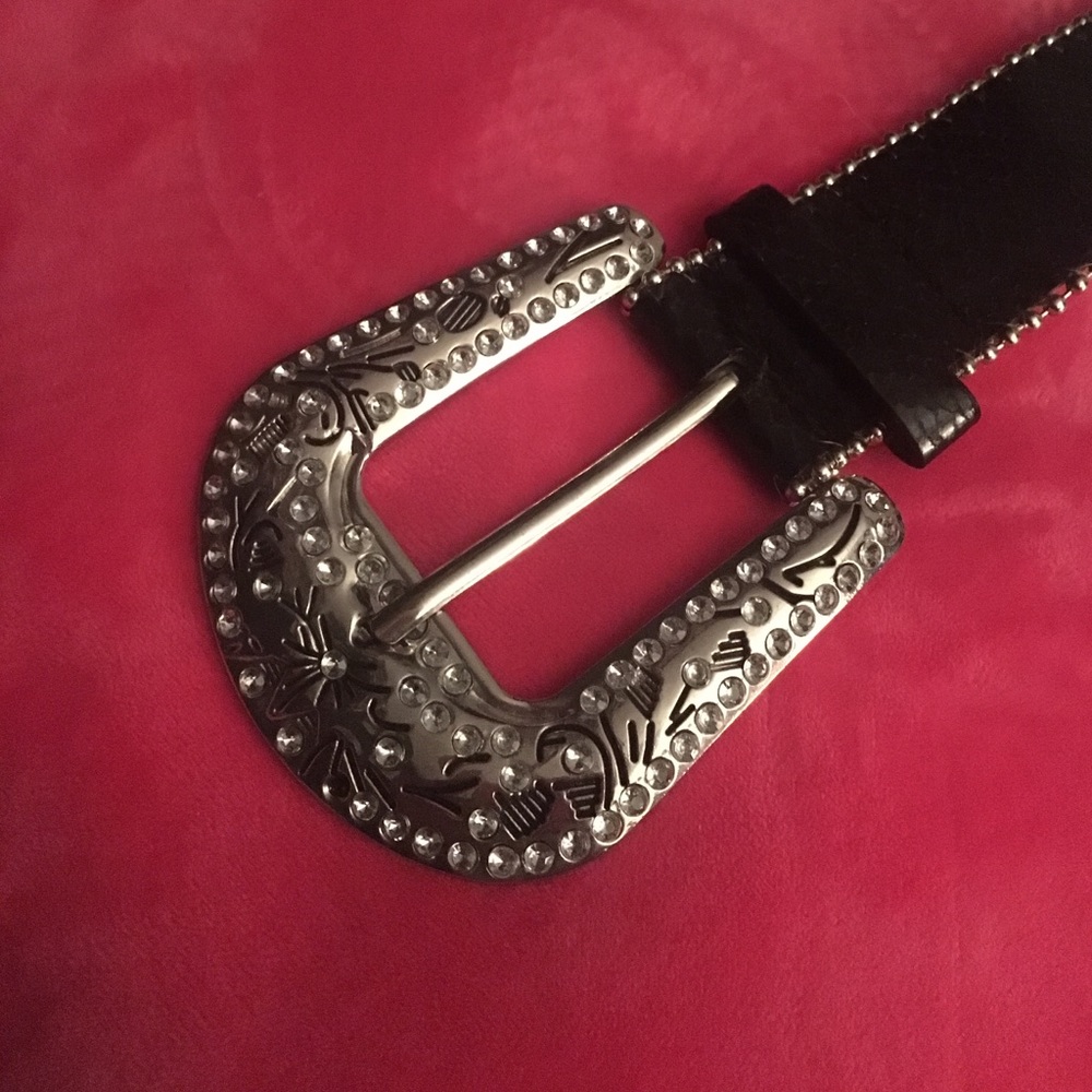 Black Rhinestone Belt - Picture 2 of 3