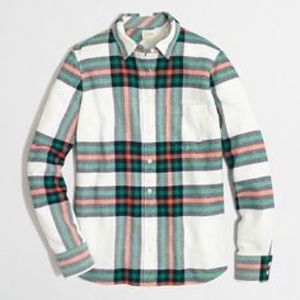 J.Crew plaid long sleeve top