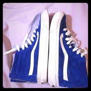 Blue high top vans