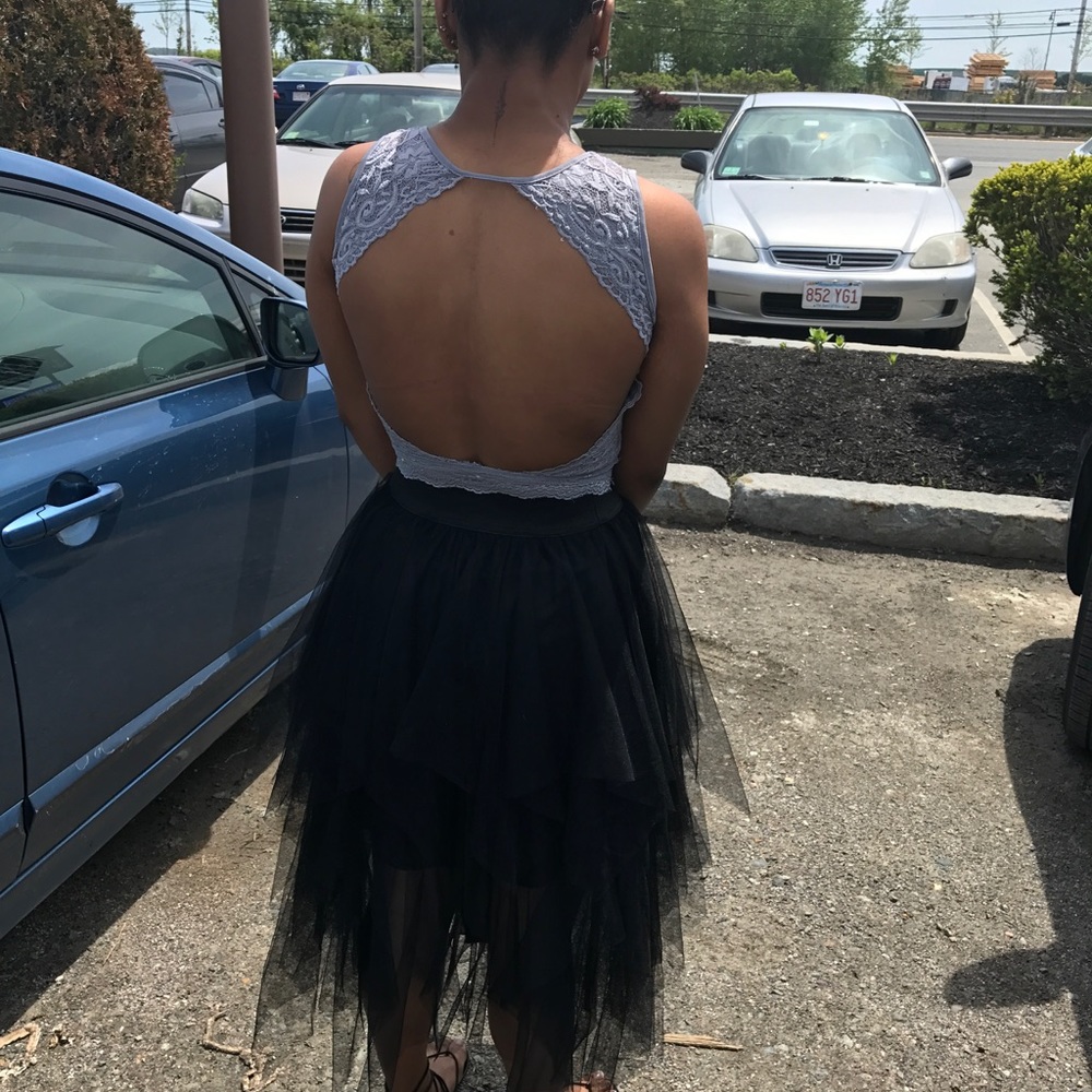 LAST ONE!!!!  BNWTBlack Tiered Mesh Skirt - Picture 5 of 7