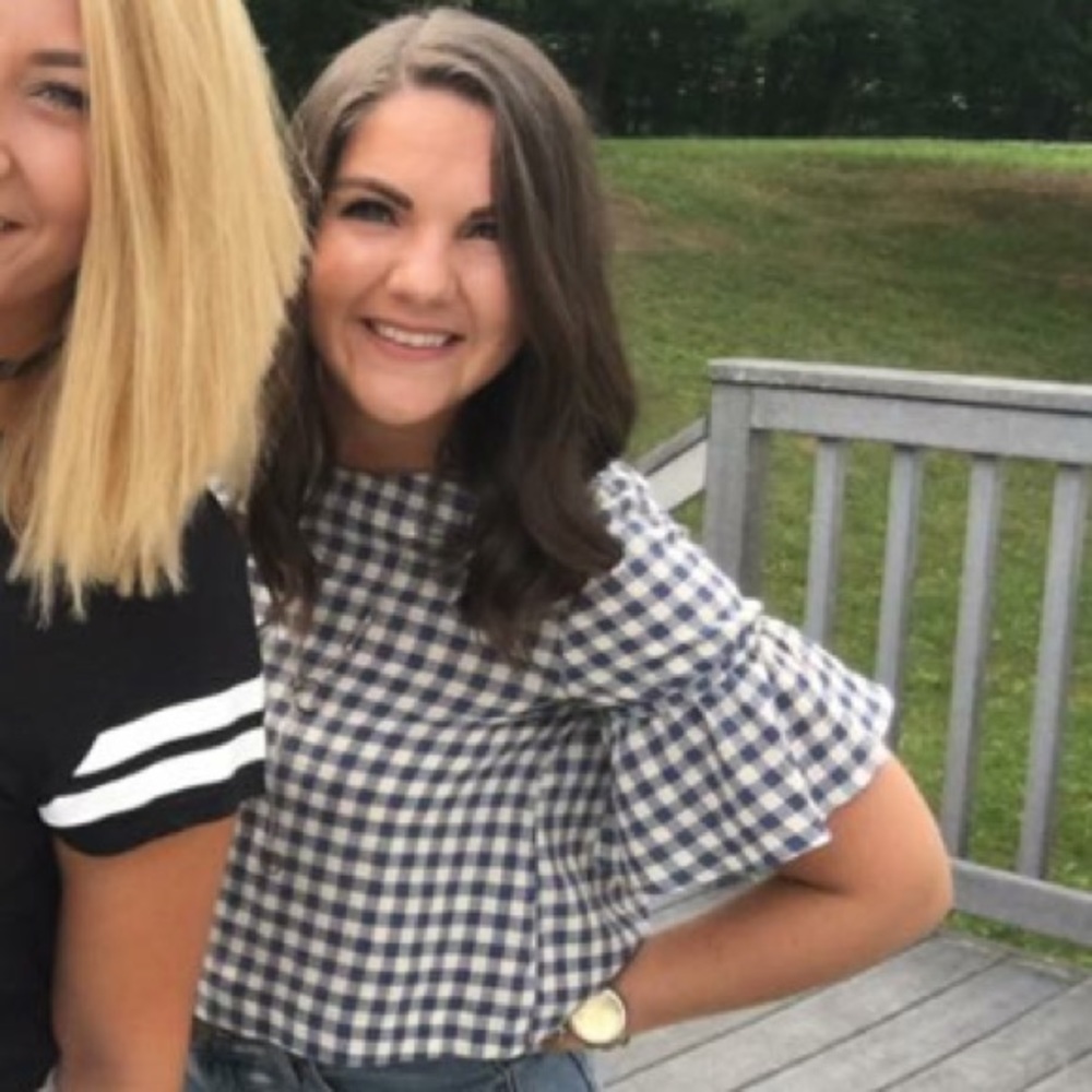 ZARA Gigham Ruffle Crop Top