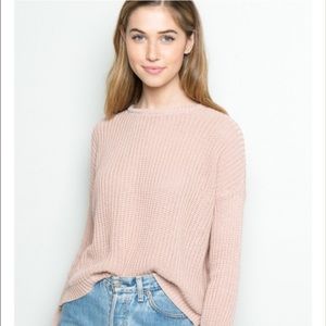 Blush Pink Knit "Bronx" Brandy Sweater