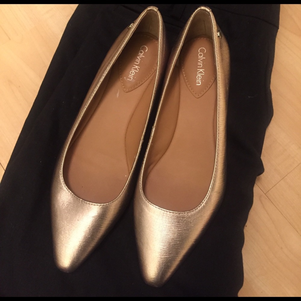 Calvin Klein Metallic Flats
