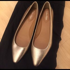 Calvin Klein Metallic Flats