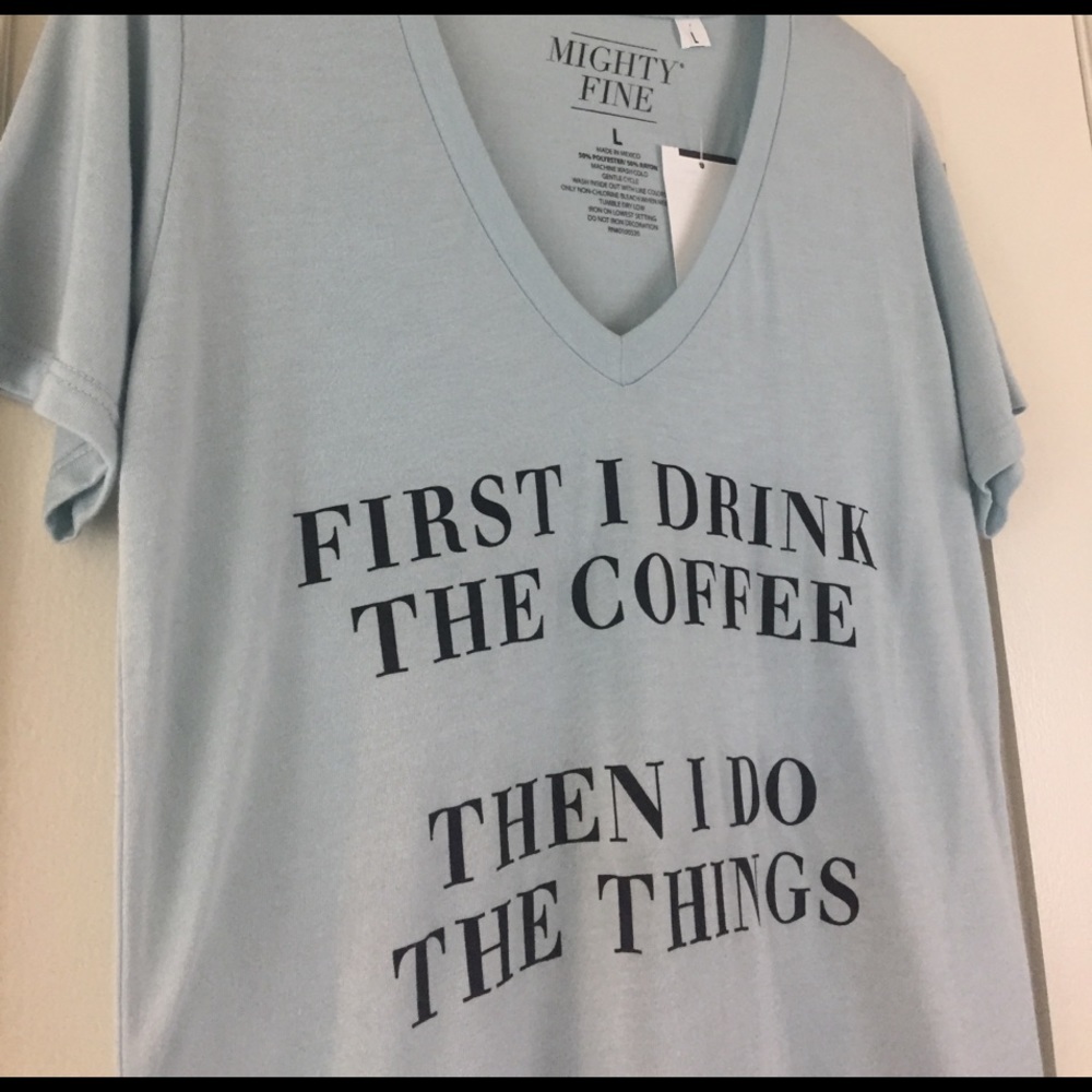 First, coffee then do the things - lounge shirt - Picture 3 of 5