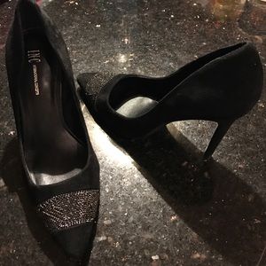 INC Black Suede Pumps