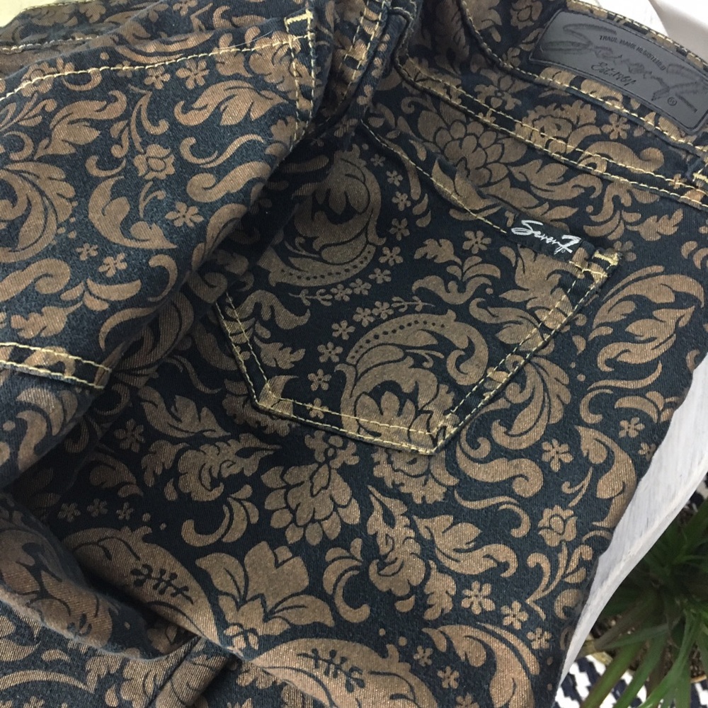 Seven7 Damask Stretch Skinny