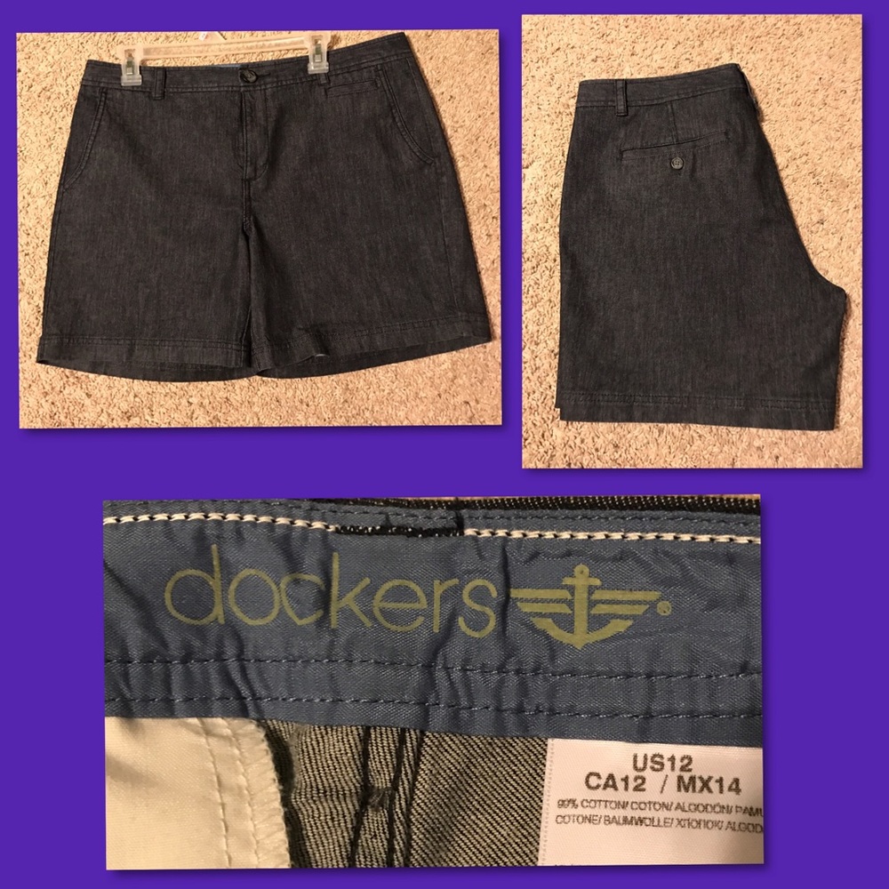 Dark Denim Dockers Shorts NWOT