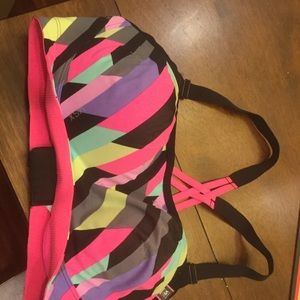 VS striped sports bra