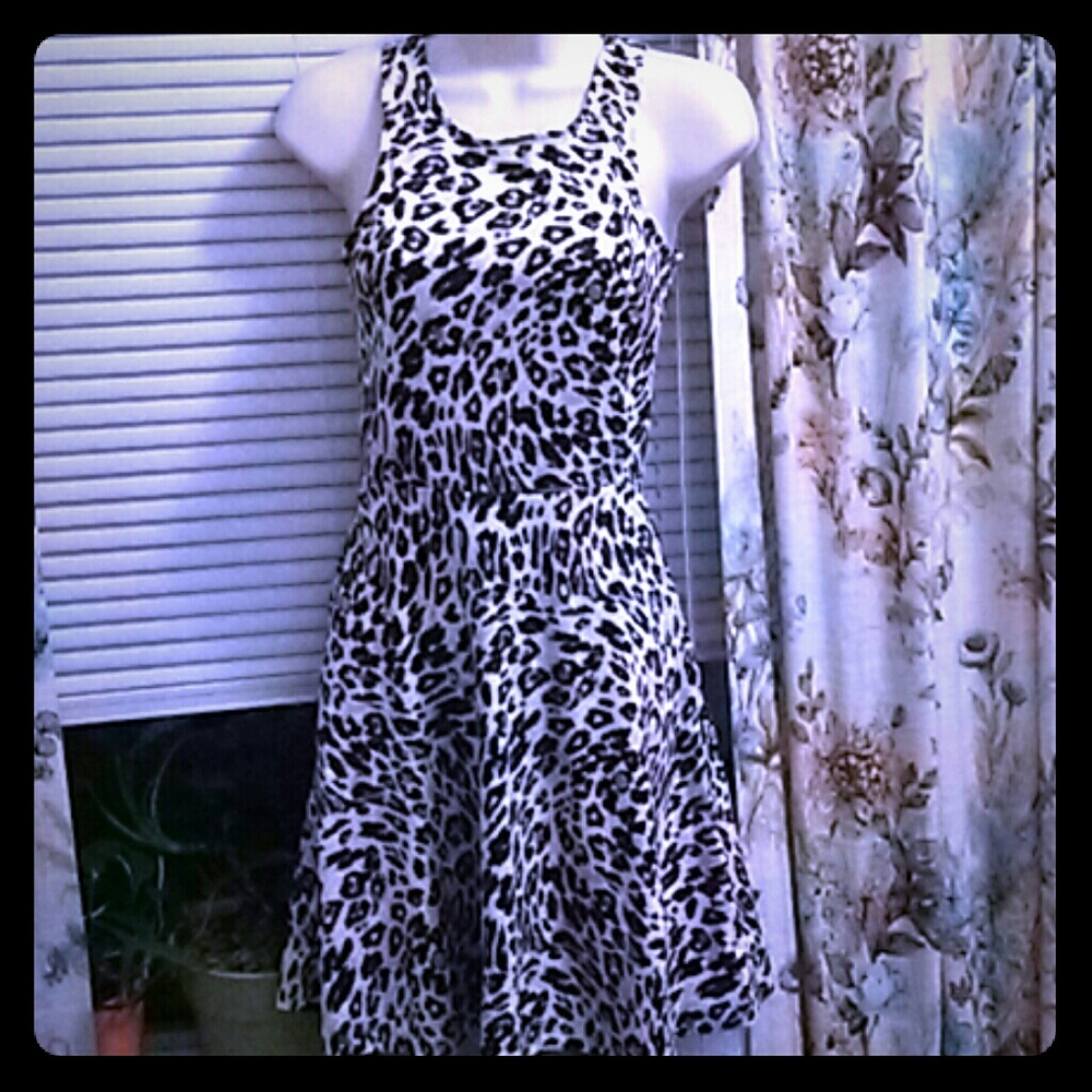 Jersey dress xsmall animal print