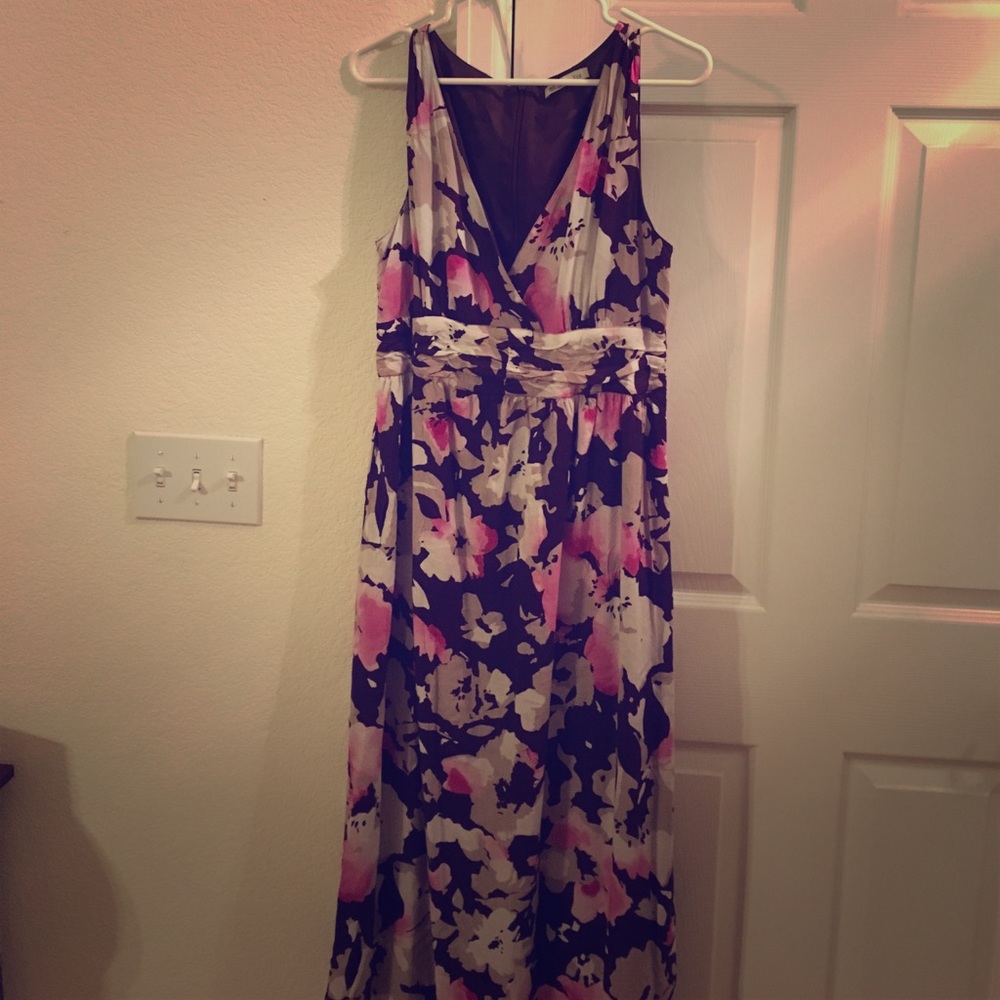 Purple Floral Maxi Dress