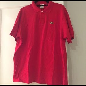 Men's red Lacoste Polo