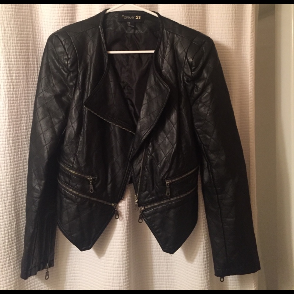 Faux leather jacket