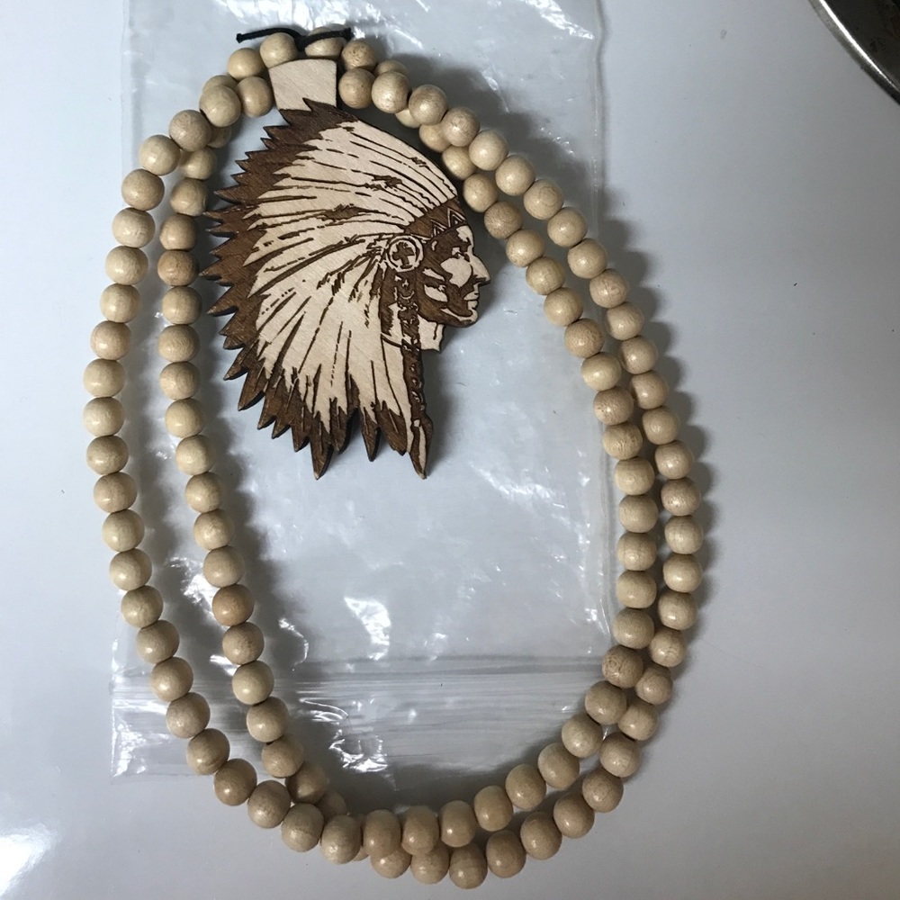 Goodwood Native American Chief Wood Necklace