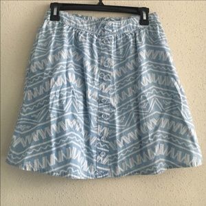 Denim patterned skirt