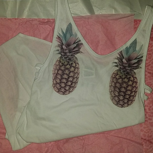 BUY 2 GET 1 FREE! VS PINK PINAPPLE BODYSUIT - Picture 3 of 5