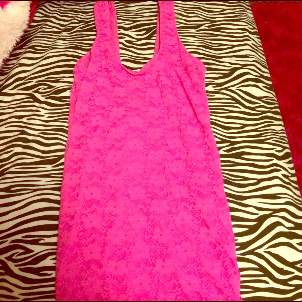 Charlotte Russe pink lace dress