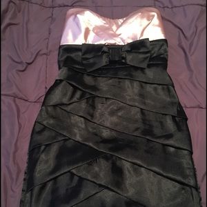 Strapless mini dress