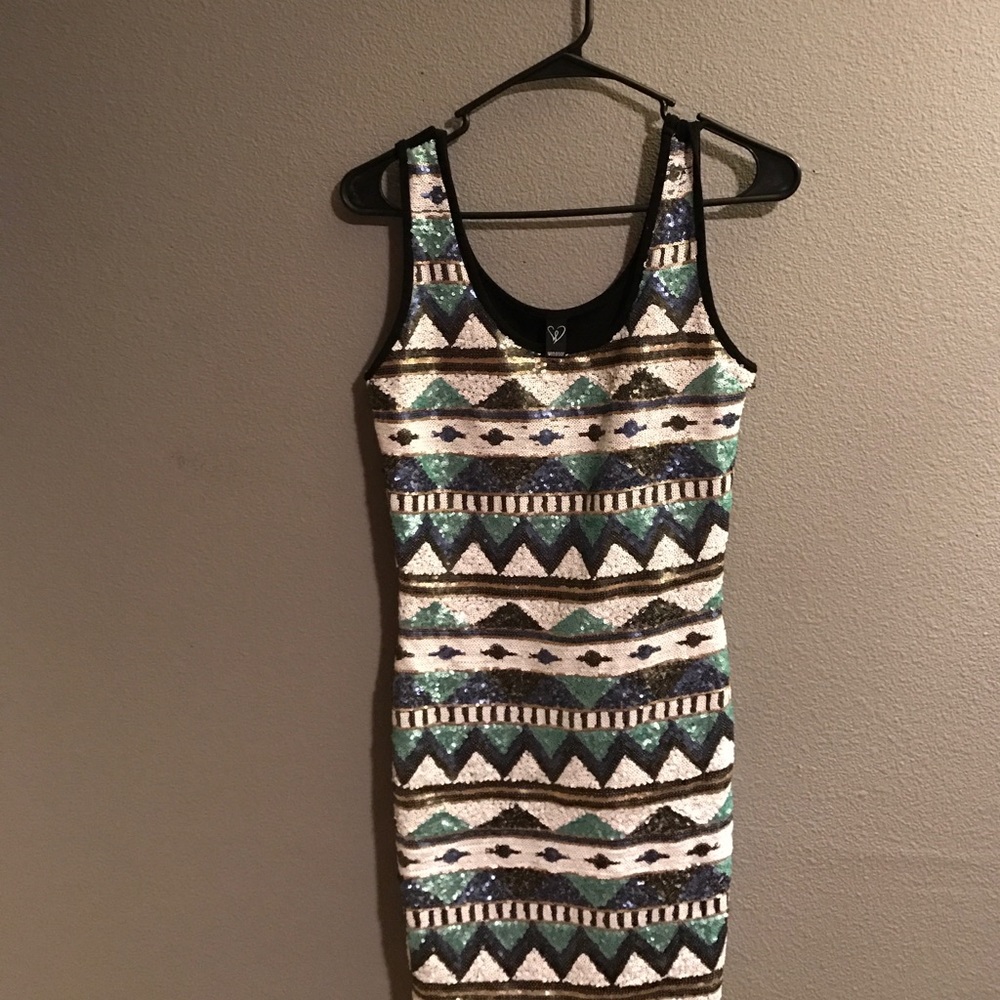 Tight sequin mini dress