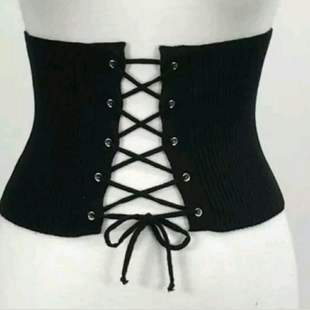 Women Laceup Stretch Corset Belt
