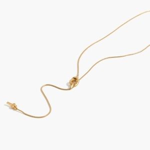 NWOT Madewell Gold Knotshine Adjustable Necklace