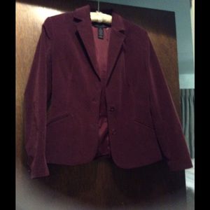 Dark Plum Corduroy Blend Blazer,  Med The Limited