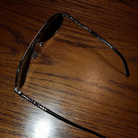 Burberry Black and Silver Aviators