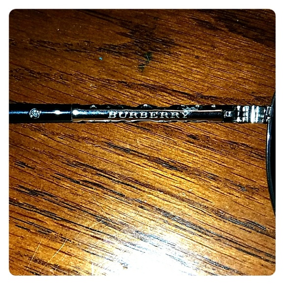 Burberry Black and Silver Aviators