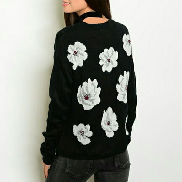 Knitted floral sweater - Picture 2 of 2