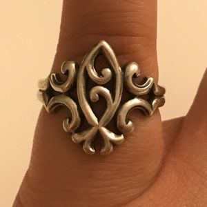 James Avery Sterling Silver Scrolled Ichthus Ring