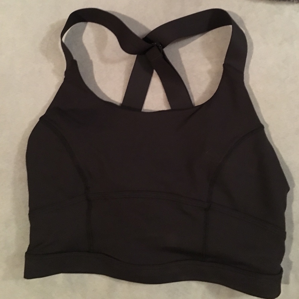 Lululemon long sports bra black size 4