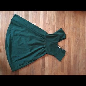 Navy green black cutout dress