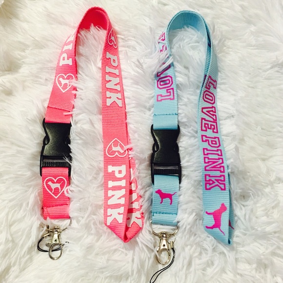 PINK Victoria's Secret Accessories - 2 LOVE PINK LANYARD!!NEW!!