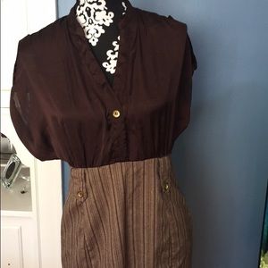 Brown Mustard Seed Mini Dress