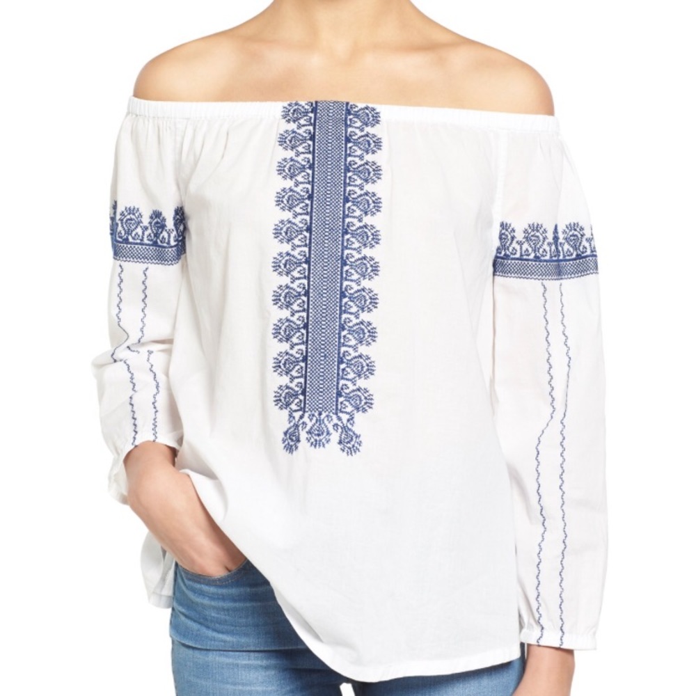 Madewell Folklore Off the Shoulder Top XS