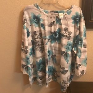 ❤️💕HP pick! Alfred dunner 3 quarter sleeve shirt