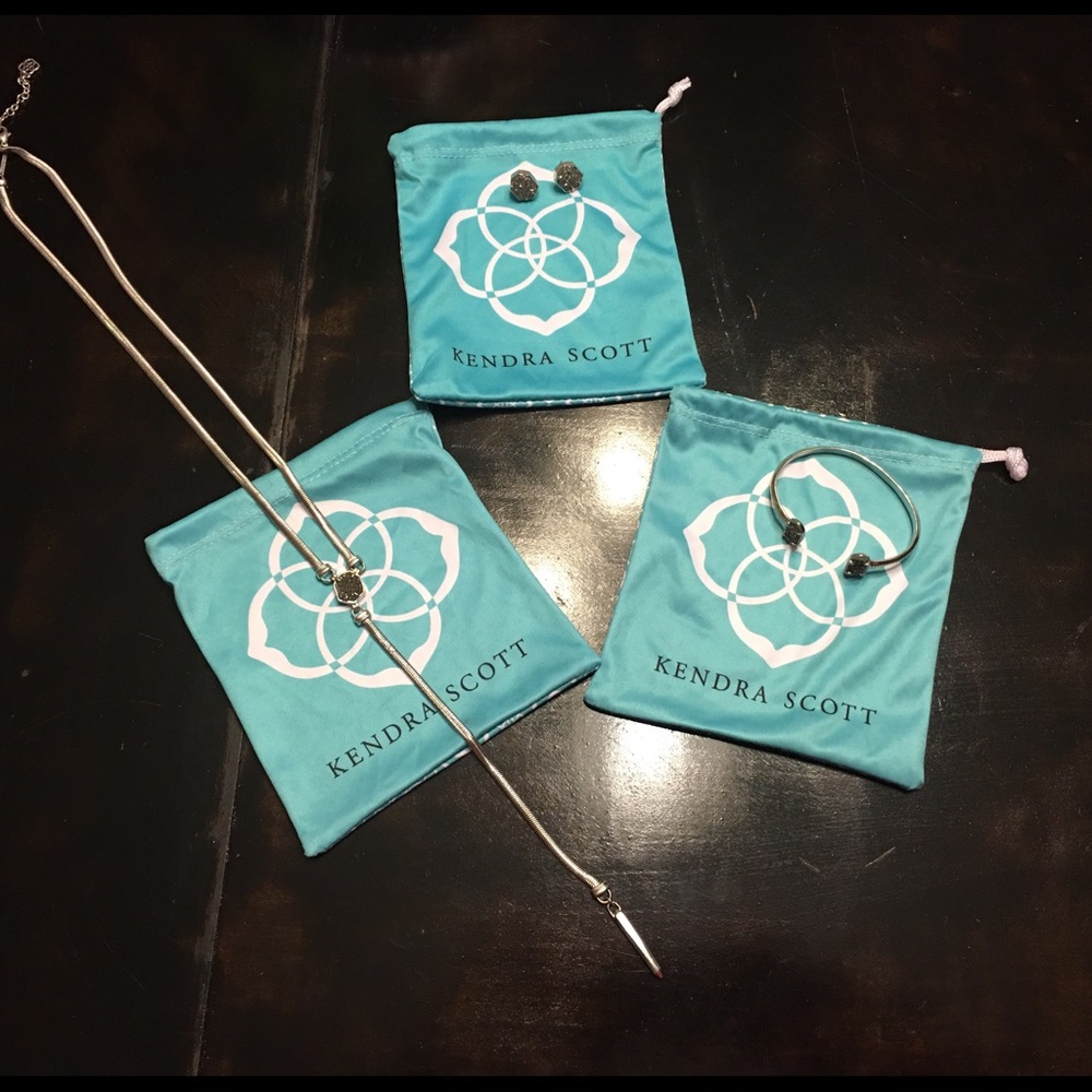 Kendra Scott  necklace, bracelet, and earrings