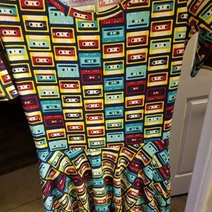 Lularoe Nicole Small- cassette tapes unicorn